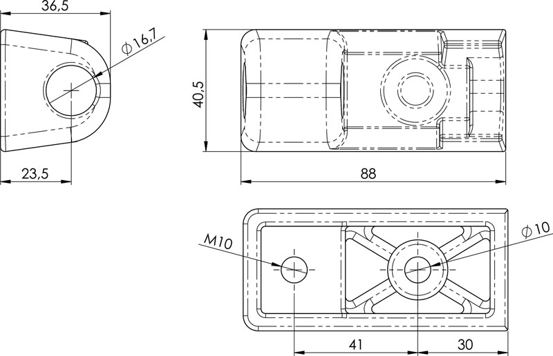 Scharnierlager Rapid H871K/24 zum Anschrauben