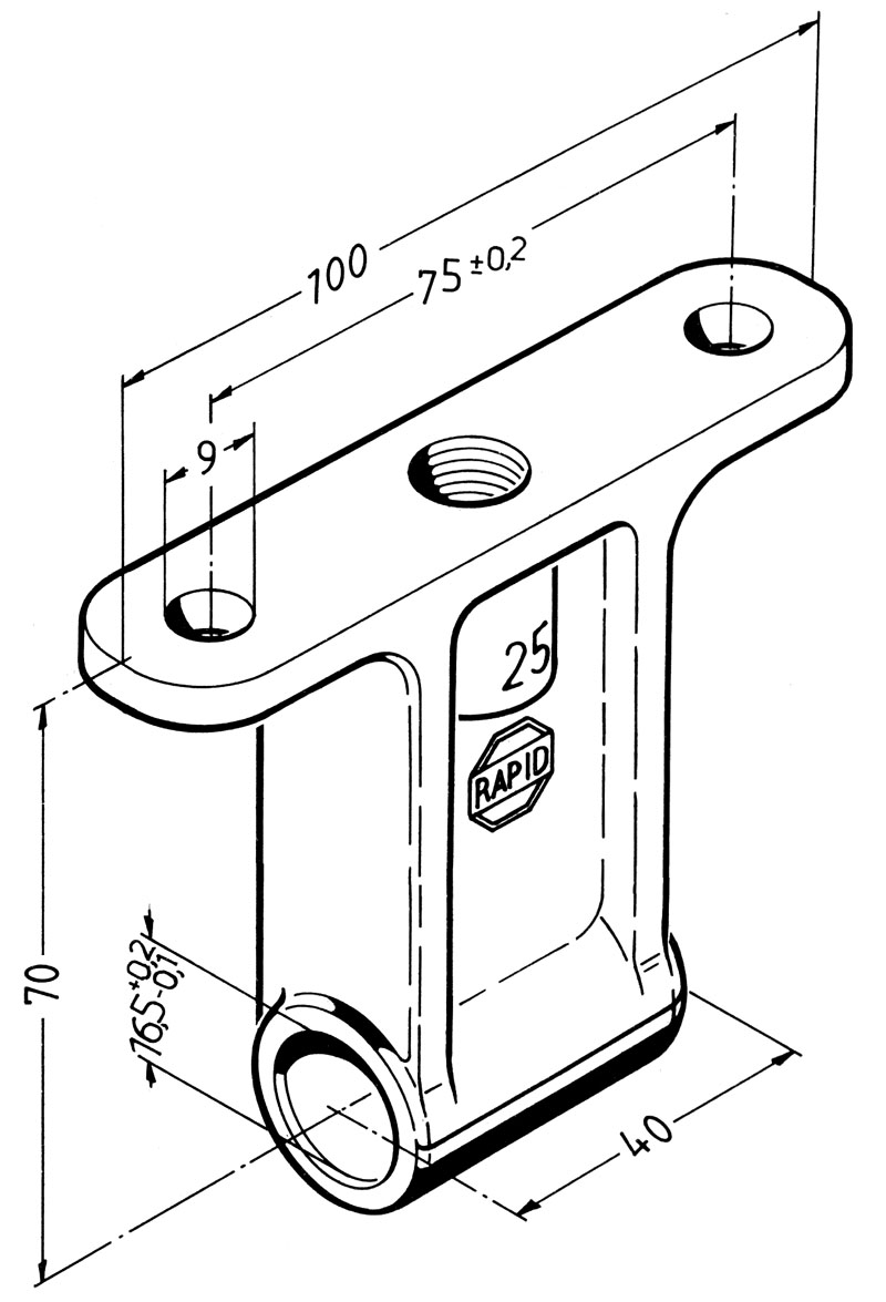Scharnierlager Rapid H70